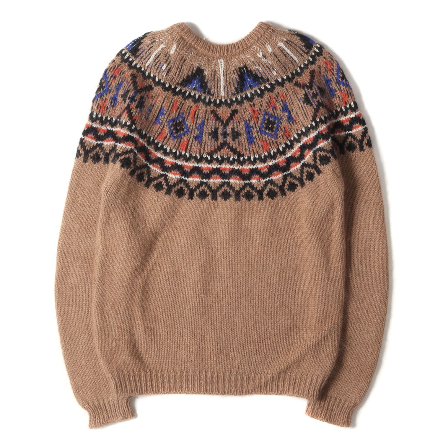 美品 GUCCI グッチ ニット サイズ:L ノルディック 柄 モヘア カシミア