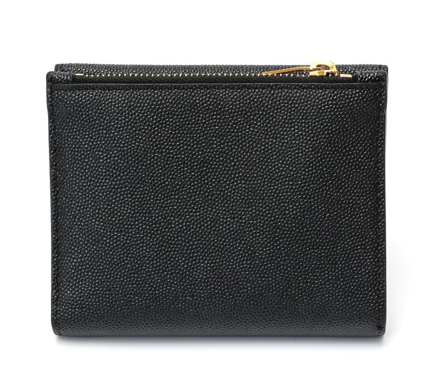 サンローラン SAINT LAURENT アップタウン コンパクトウォレット 二つ折り財布 582296 グレイン ド プードル エンボスレザー ブラック 商品番号 S-159268