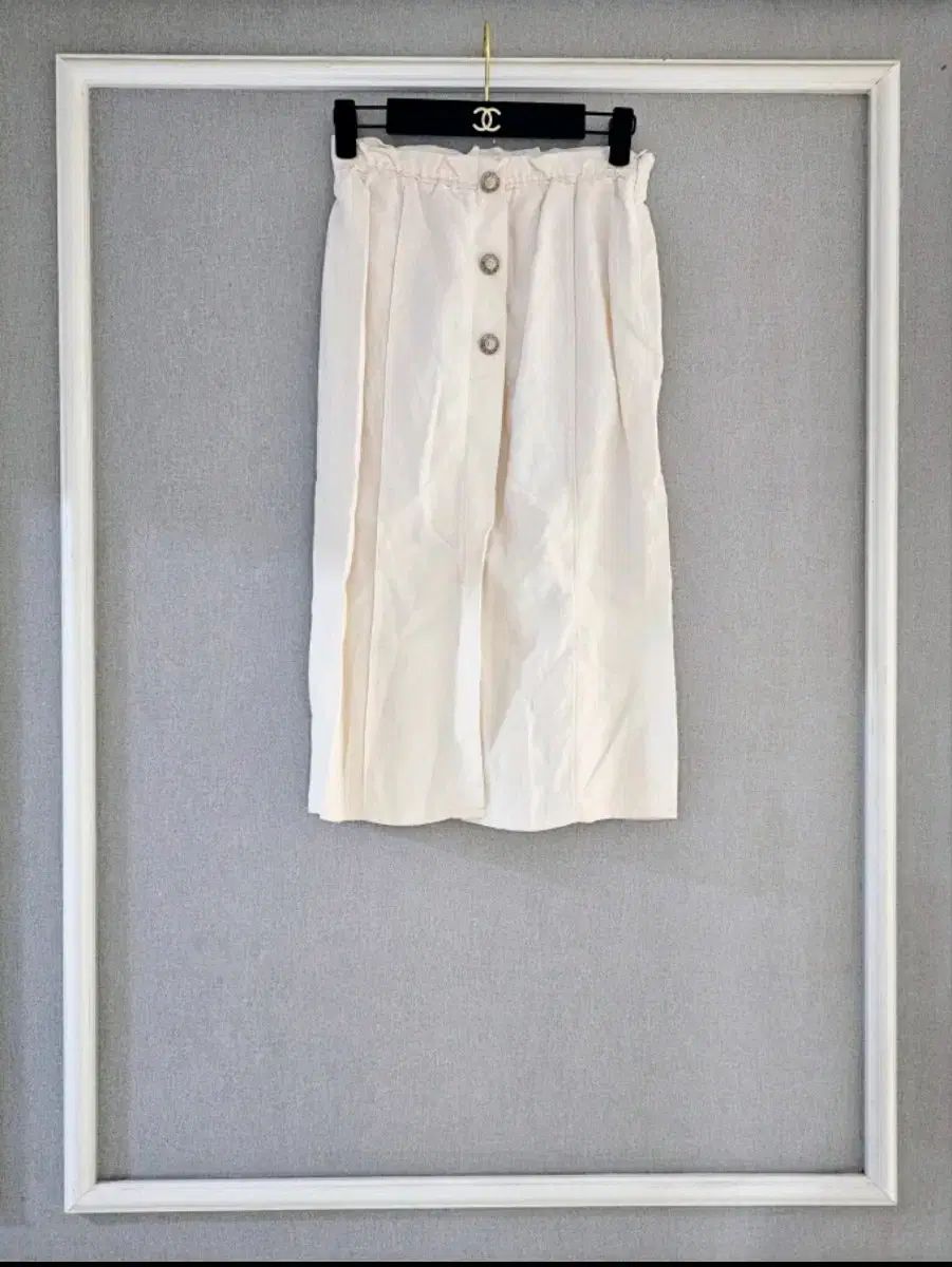 MINE マイン ＿ size 44 リネン ブレンド ウエストゴムスカート