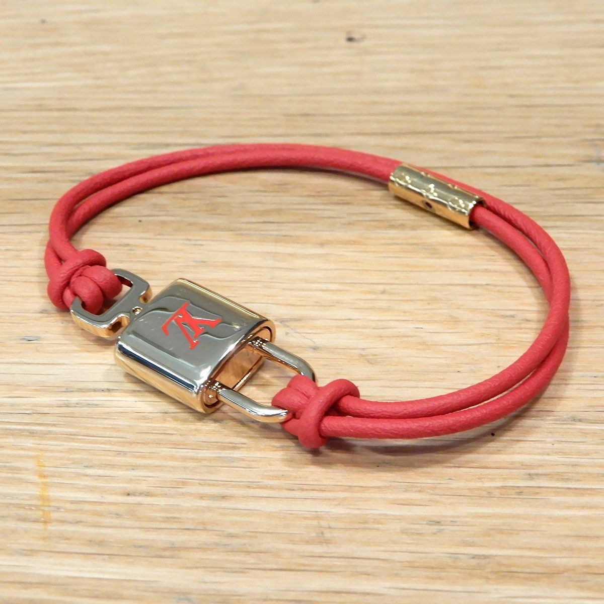ルイヴィトン 現行 ブレスレット LVパドロック オランジュ GD金具 レディース M8522F 14125
