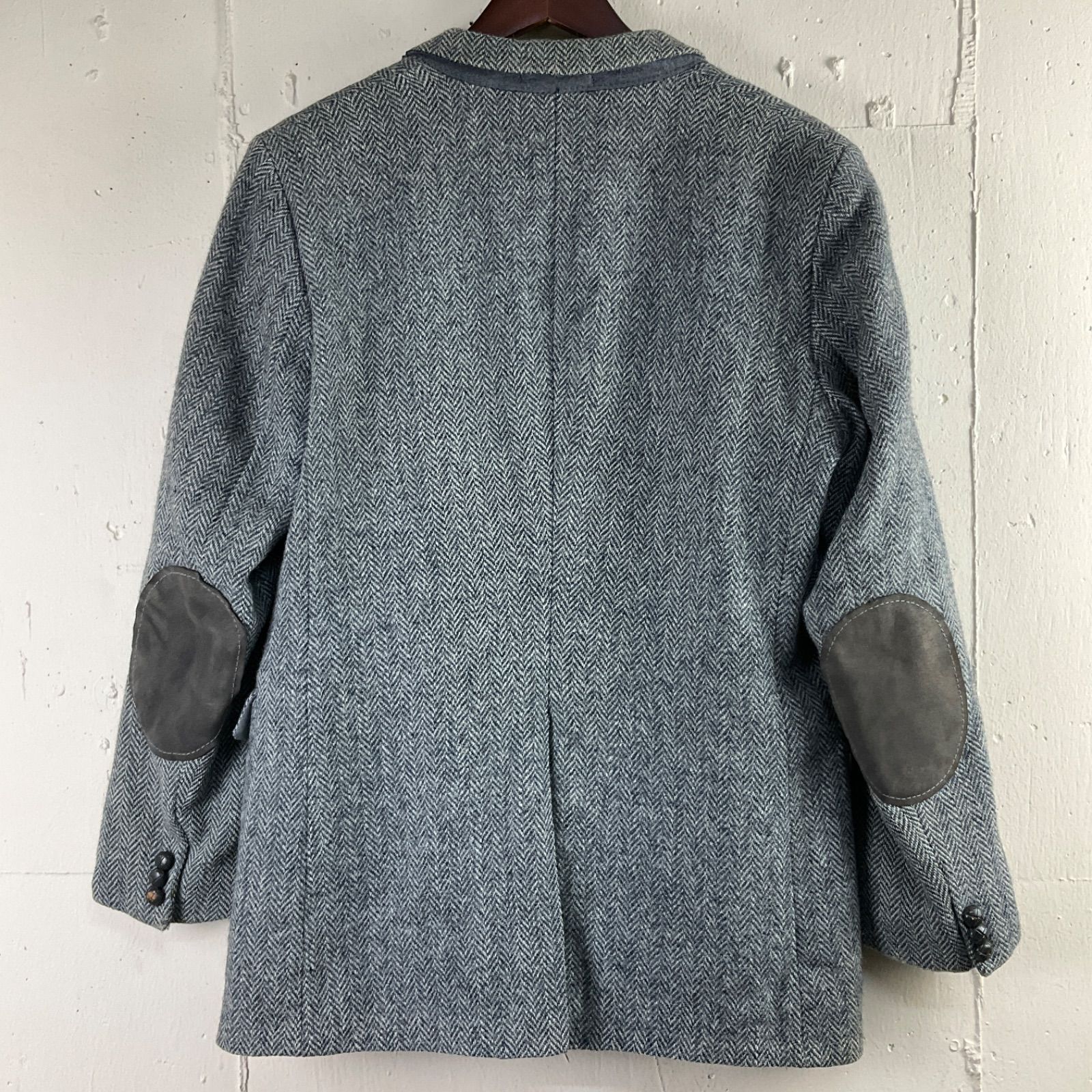英国製 HARRIS TWEED ハリスツイード ウール テーラードジャケット