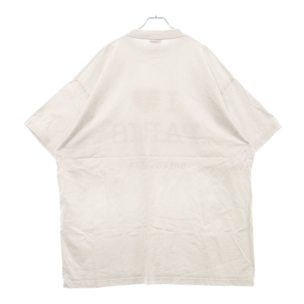 I Love Paris & Balenciaga Tシャツ オーバーサイズ で ホワイト