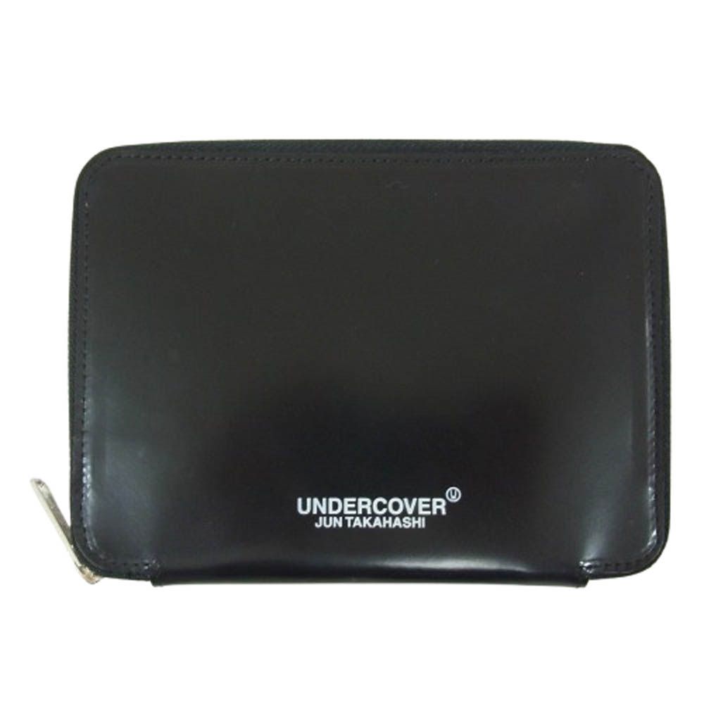 UNDERCOVER アンダーカバー 20SS UCY4C01-1 ガラスレザー ラウンド ジップ ウォレット 牛革 財布 ブラック系 上