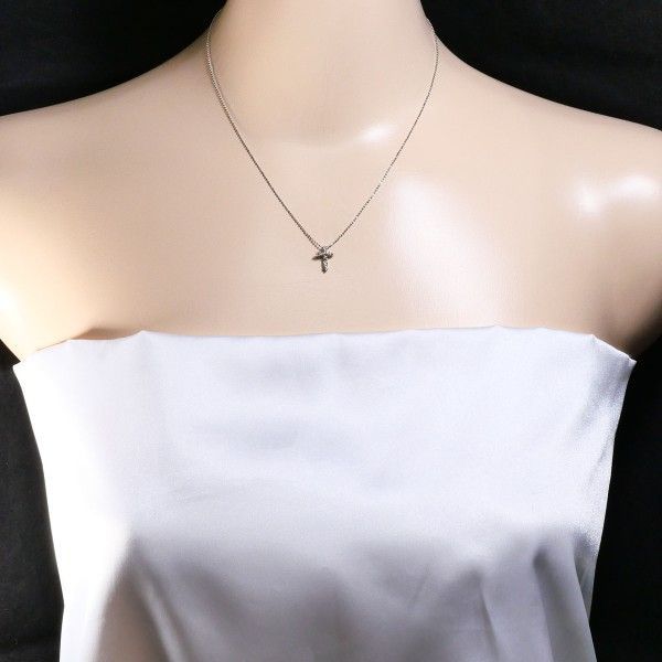 PT900 PT850 ネックレス necklace ダイヤ 総重量約1.1g 約40cm PT900