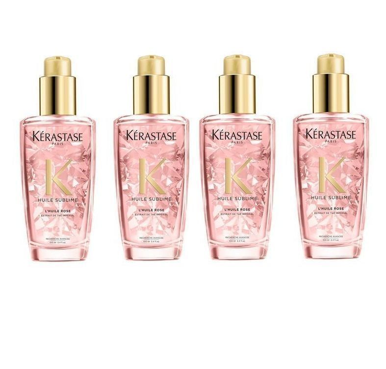 4本セットKERASTASE ケラスターゼ HU ユイルスブリム ティーインペリアルN 100ml ヘアオイル 洗い流さないトリートメント ピンク ta399