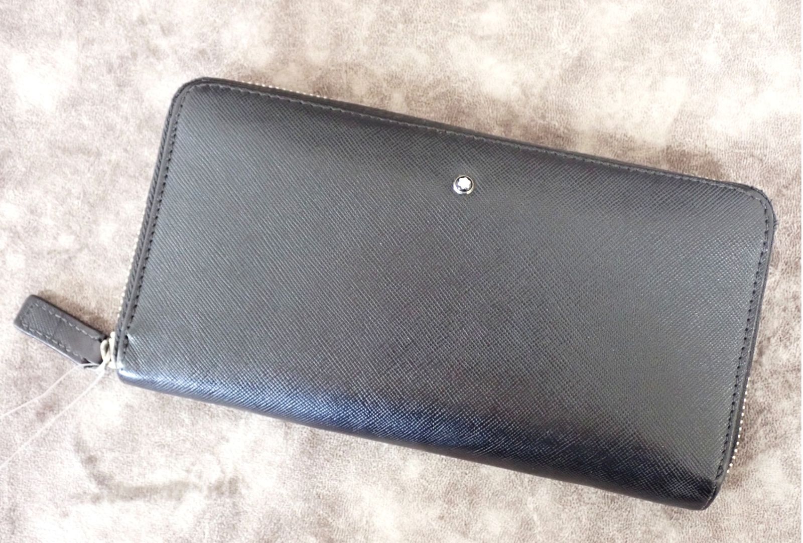 MONTBLANC モンブラン ラウンドファスナー 長財布 ブラック レザー メンズ