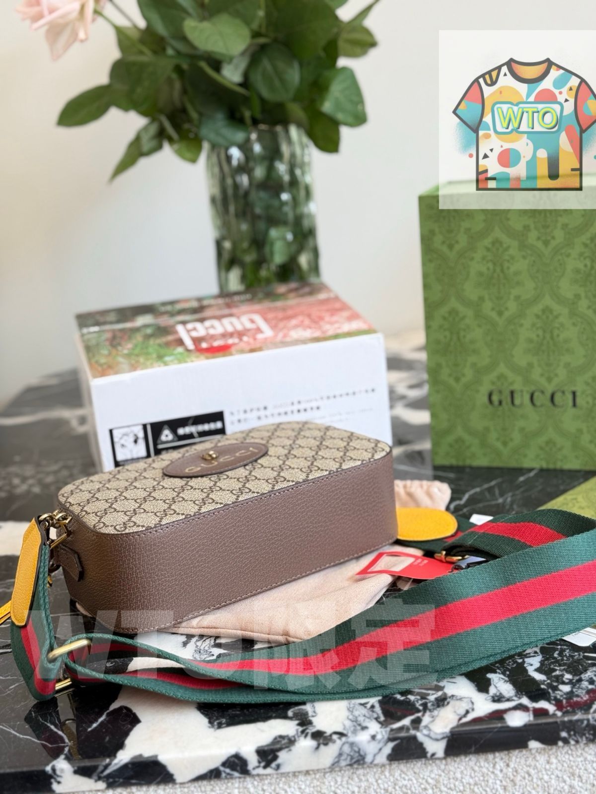 GUCCI ホワイトレザーバッグ 財布セット 今日特価】GUCCI シリーズセットバッグ, トートバッグ