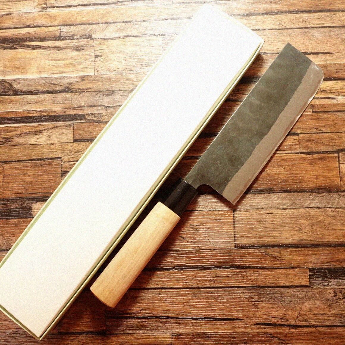 堺かね有 菜切包丁 研ぎ済 黒打ち 菜切り 特製 ♥保管品 き 165mm