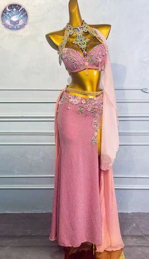 新品 未使用 新作 ベリーダンス オリエンタル衣装 ピンク ブラ