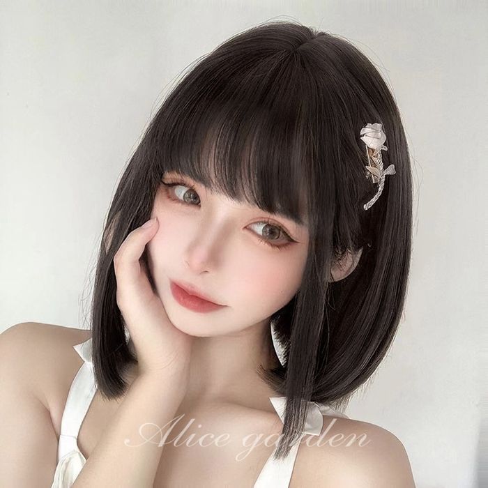 フルウィッグ ミディアムボブ ショート ウィッグ 女性