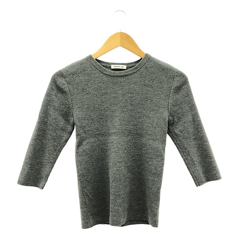 Deuxieme Classe / ドゥーズィエムクラス | 2023AW | Rib クルーネックプルオーバー | グレー | レディース Deuxieme Classe / ドゥーズィエムクラス | 2023AW | Rib クルーネック