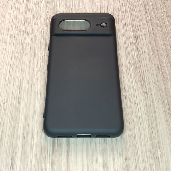Google Pixel 8 ソフトケース カバー TPU ブラック ストラップ