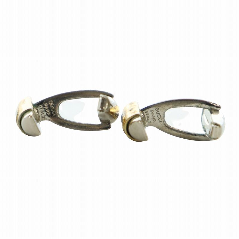 グッチ GUCCI カフスボタン ロゴ アクセサリー ゴールド色