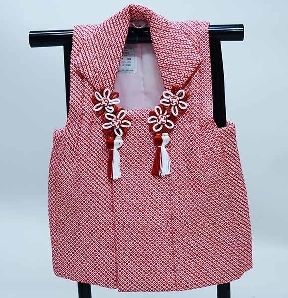 七五三 三歳 女児 正絹 総絞り 被布コート 単品 陽気な天使 日本製