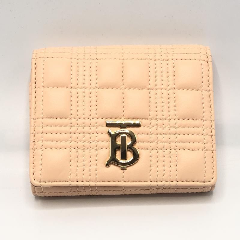 BURBERRY キルティング三つ折り財布 ピンク バーバリー 10 240010474655