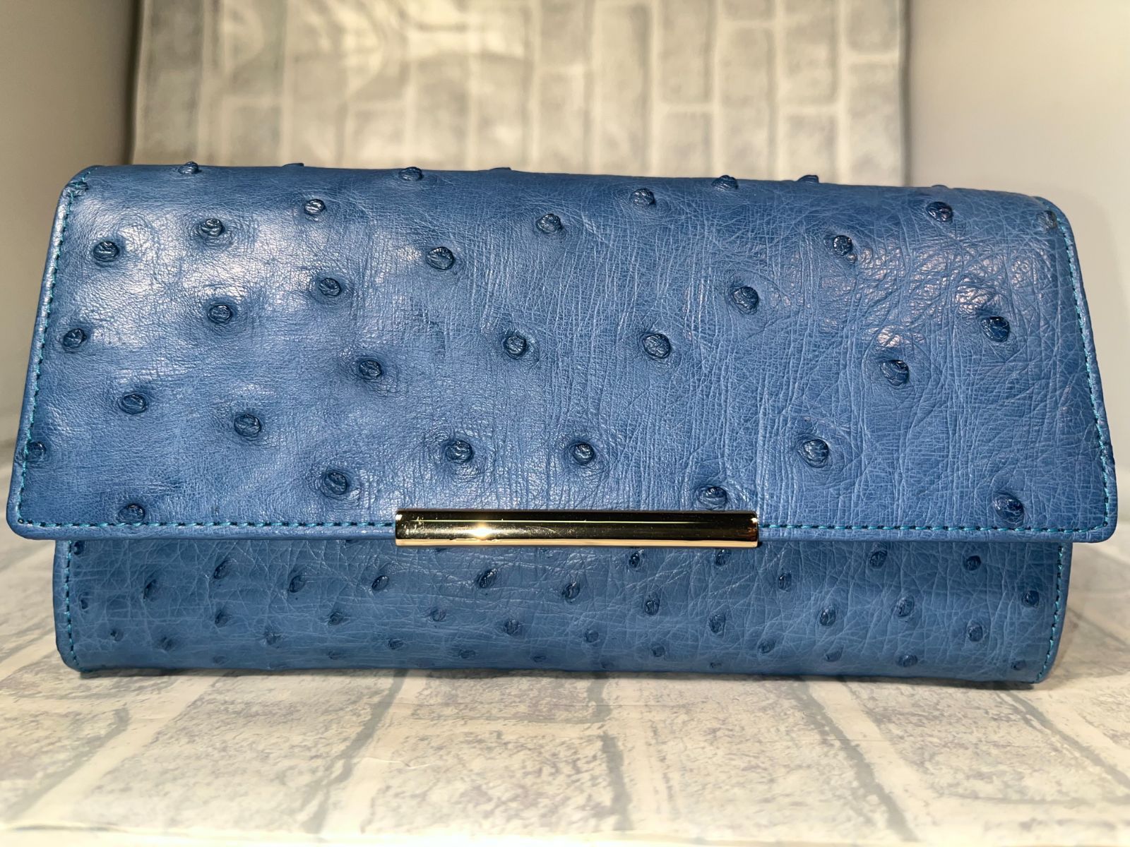 新品未使用】ルイヴィトン 青色オーストリッチレザー N82509長財布