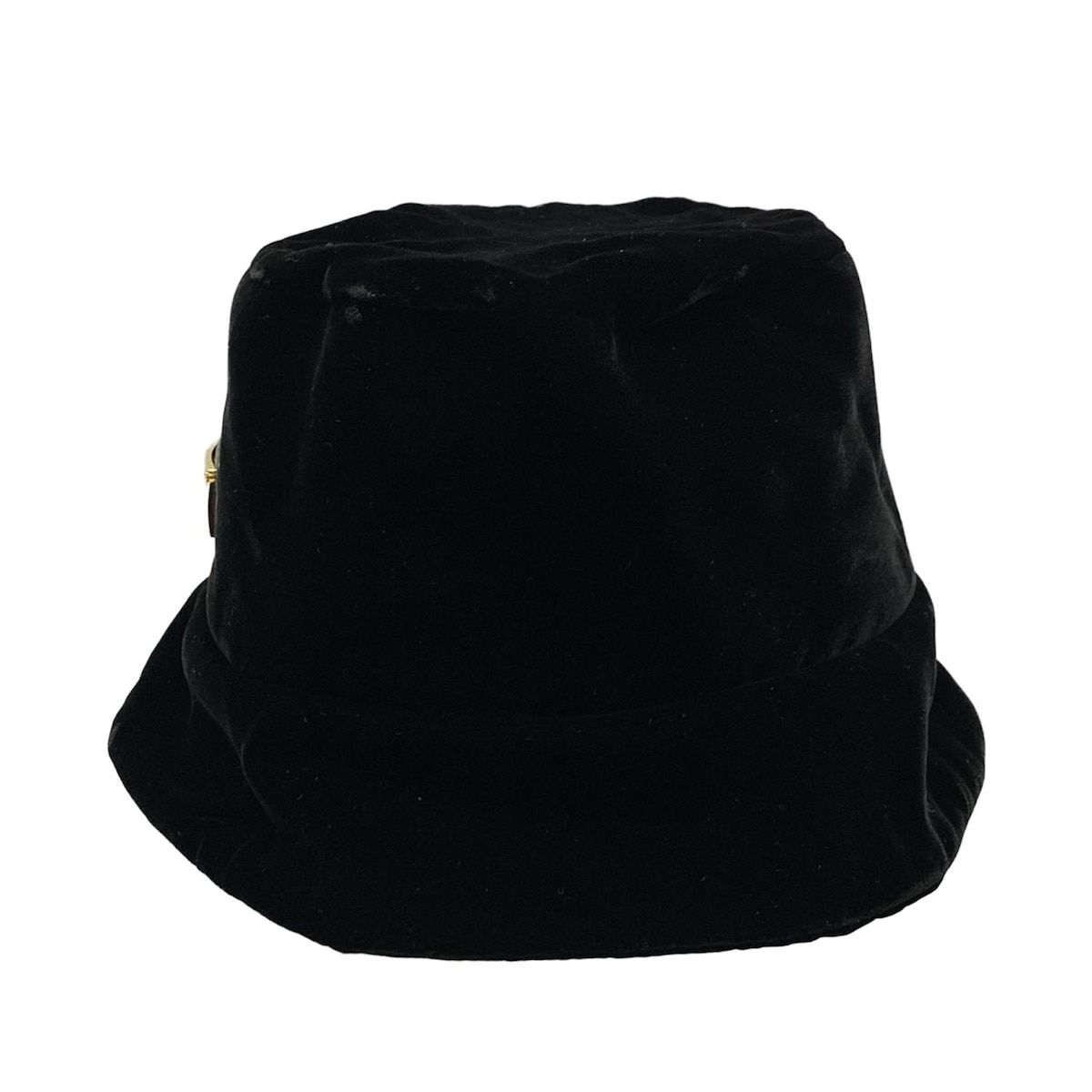 片手で持てる PRADA プラダ ハット S - 1HC137 黒×ゴールド トライアングルロゴ|バケットハット 続々入荷中！