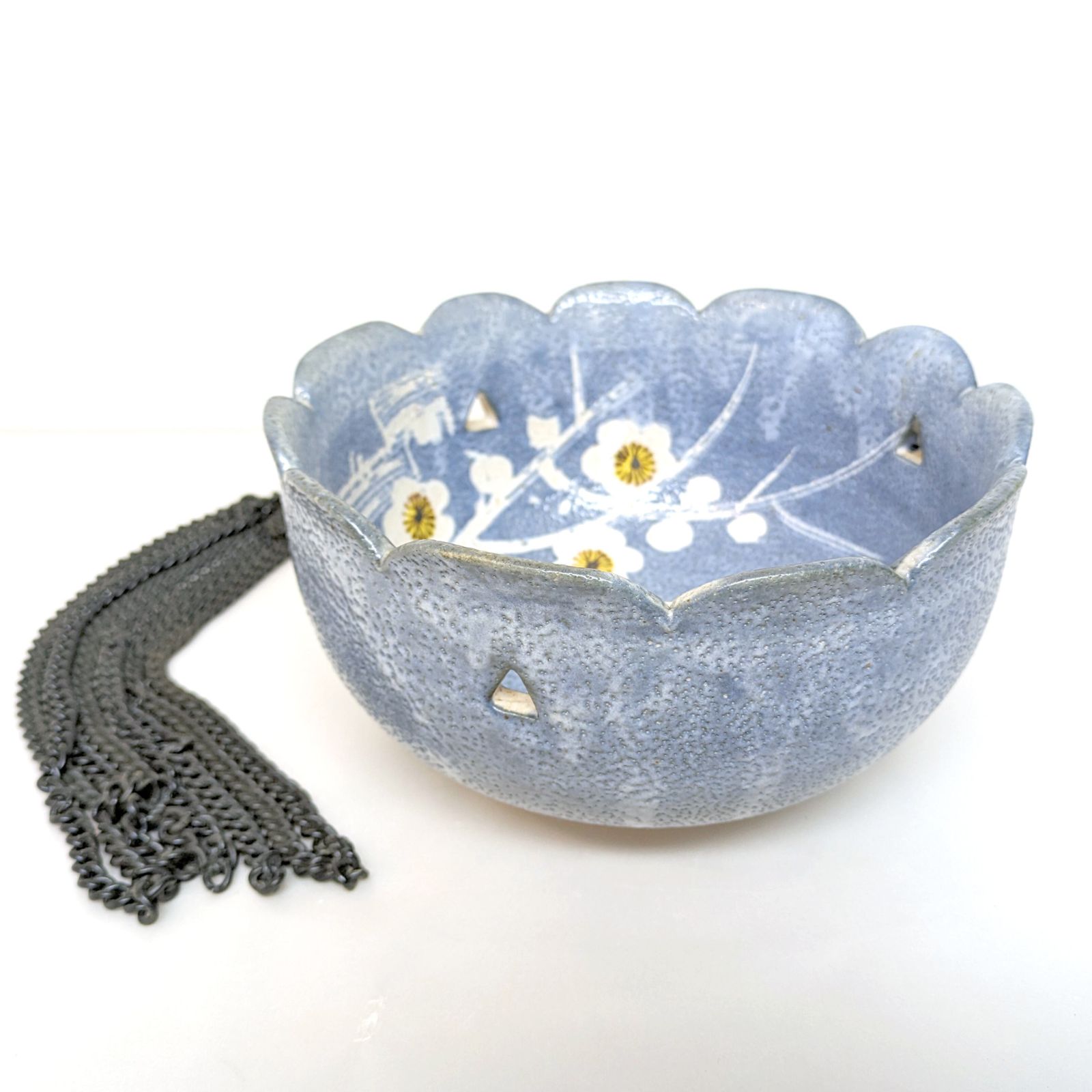 陶 吊り下げ花器 置物 吊下げ花器・フラワーベース・陶磁器・No.230531-20・梱包サイズ80 吊