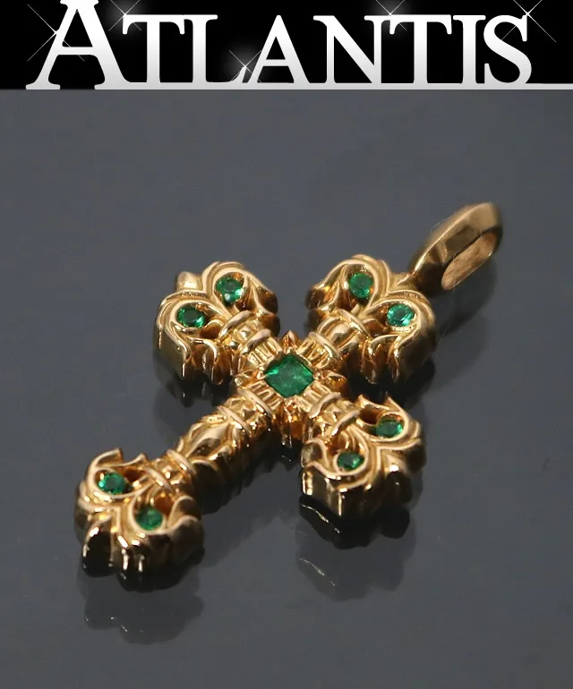 22k 安全ピン　ドックタグ　フィリグリークロス　ネックレス 22k 安全ピン ドックタグ フィリグリークロス ネックレス CHROME