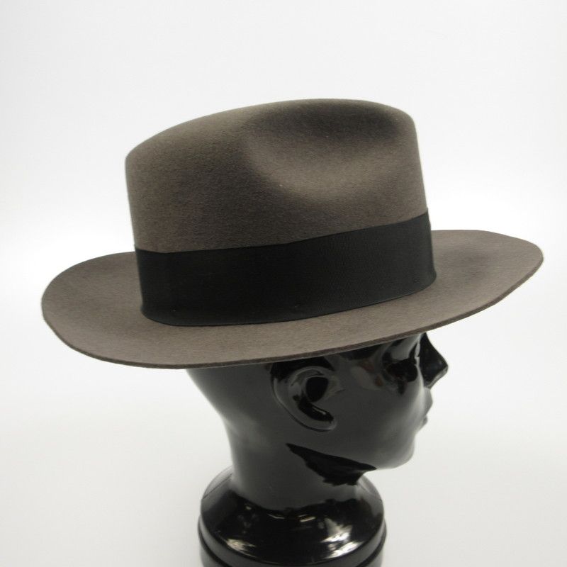帽子 ステットソン STETSON ST126 TEMPLE WOOL マニッシュハット チャコールグレー キャメル 黒 メンズ レディース 極美品 STETSON ステットソン 150周年モデル USA製 TEMPLE WOOL ST126