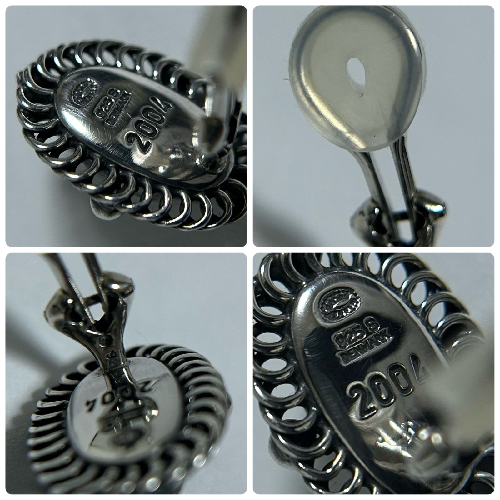ジョージジェンセン イヤリング 2004 オニキス AG925 Georg Jensen 