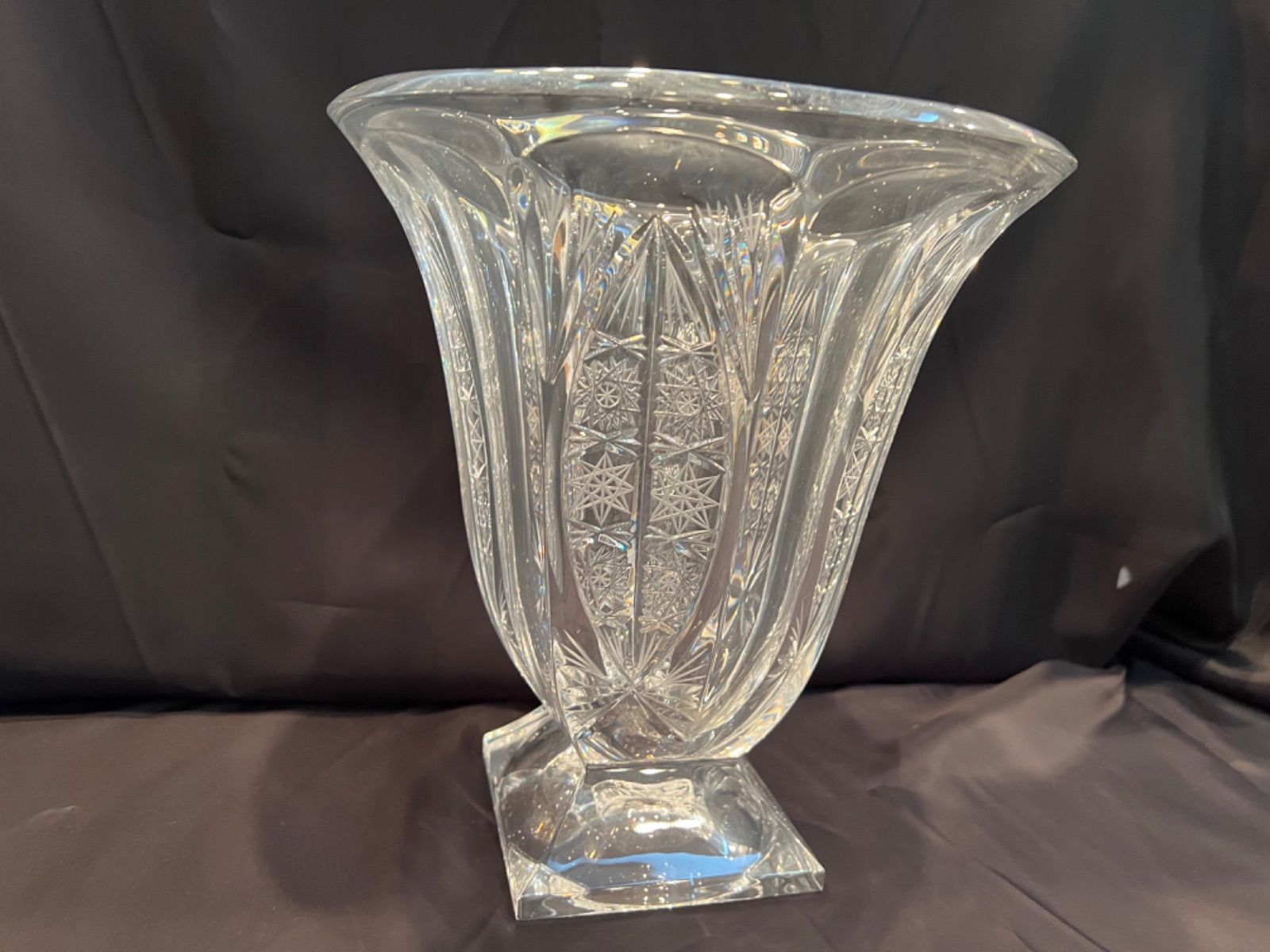 BOHEMIA LEAD CRYSTAL GLASS チェコ クリスタル花瓶 - 花瓶・フラワー