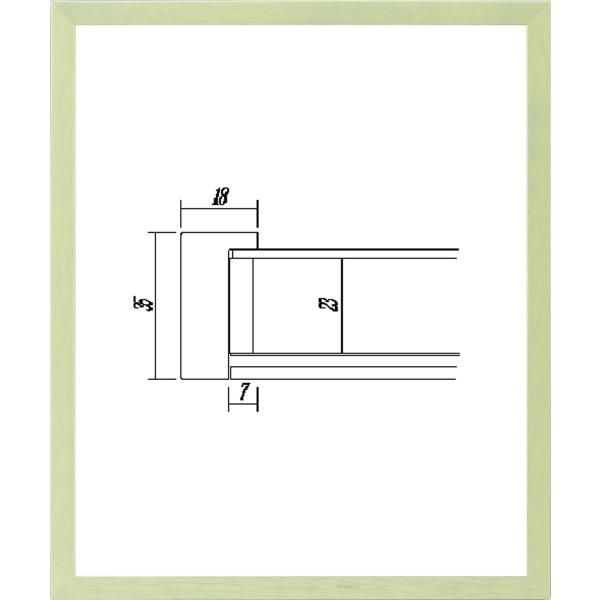 デッサン用 額縁 木製 UVカットアクリル付 7916 太子 グリーン
