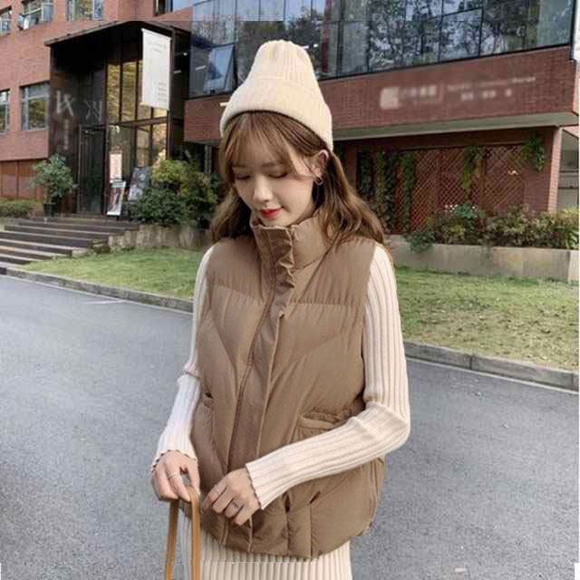 アウター おしゃれ 軽量 レディース ダウンベスト 秋冬 トップス ロング 中綿入り 羽織り おしゃれ ノースリブ 大きいサイズ 立ち襟 カジュアル 無地 防寒 暖かい 中綿 黒 白 20代 30代 mjx3797