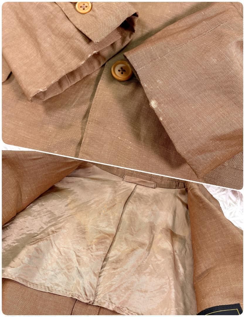 リネン使用✨ Sartoria Partenopea ジャケット 42 ブラウン テーラード