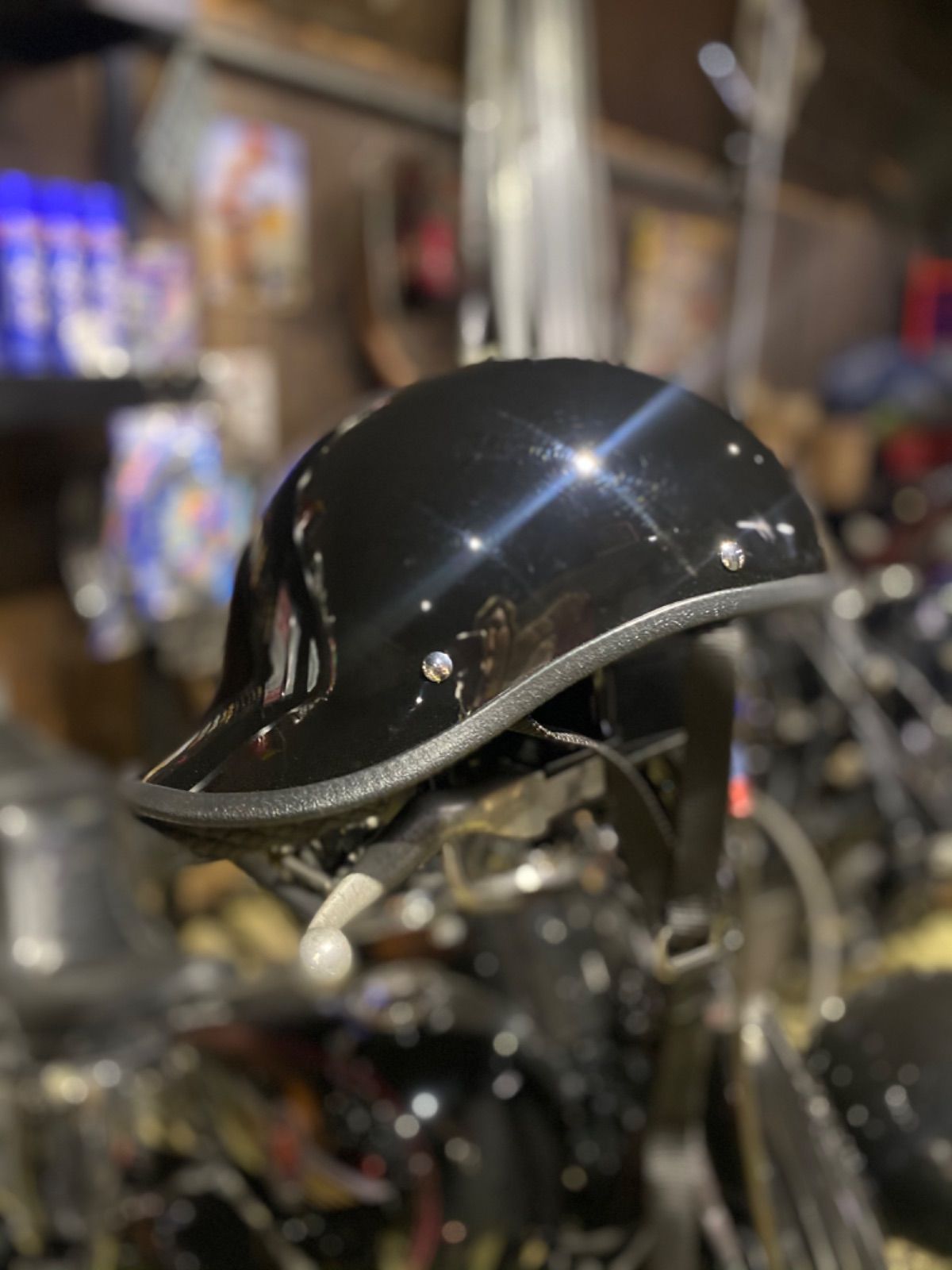 メルカリShops - イージーライダース復刻版 ギャングスターヘルメット 半ヘル ハーレー 半キャップ