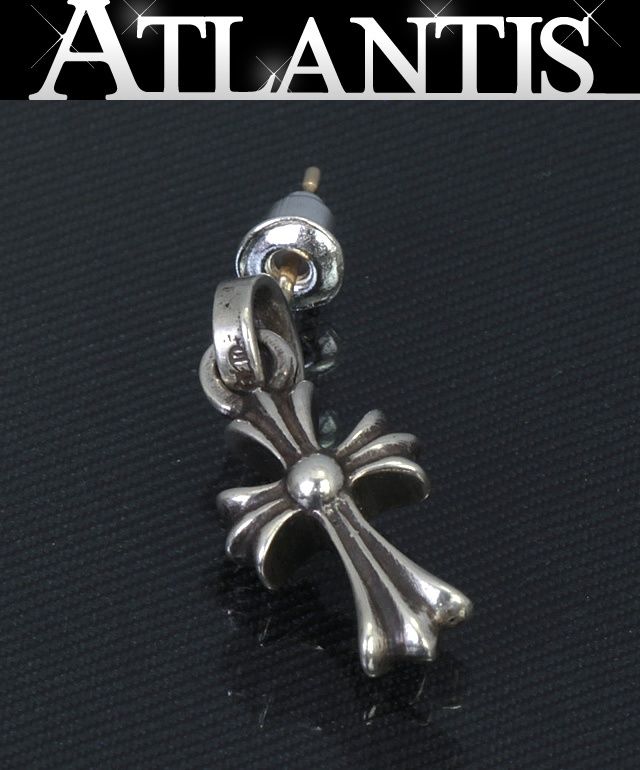 CHROME HEARTS 銀座店 クロムハーツ ベイビーファットクロス ドロップ ピアス メンズ シルバー SV925 98559