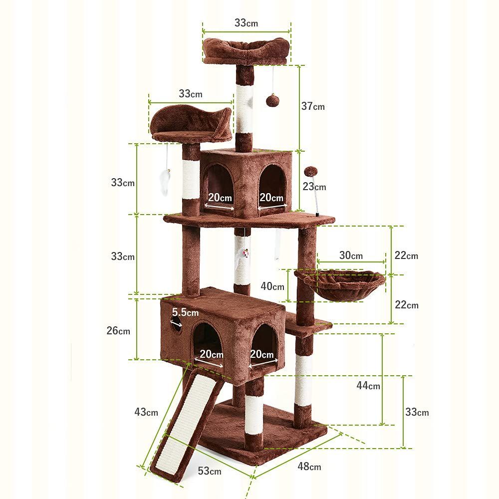 AIFY キャットタワー 据え置き スリム 大型猫 大型 中型 多頭飼い ハンモック おしゃれ かわいい 爪とぎ おもちゃ 猫タワー ねこ 安定 頑丈  爪研ぎ 麻紐 子猫 シニア 省スペース 170cm アイボリー - メルカリ