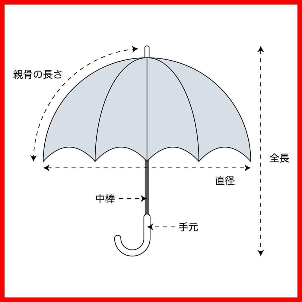 商品 中谷 Natural Basic 晴雨兼用長傘 UVフルール ブラック 914-049 ジャンプ 親骨サイズ 55 cm ブラックコーティング加工