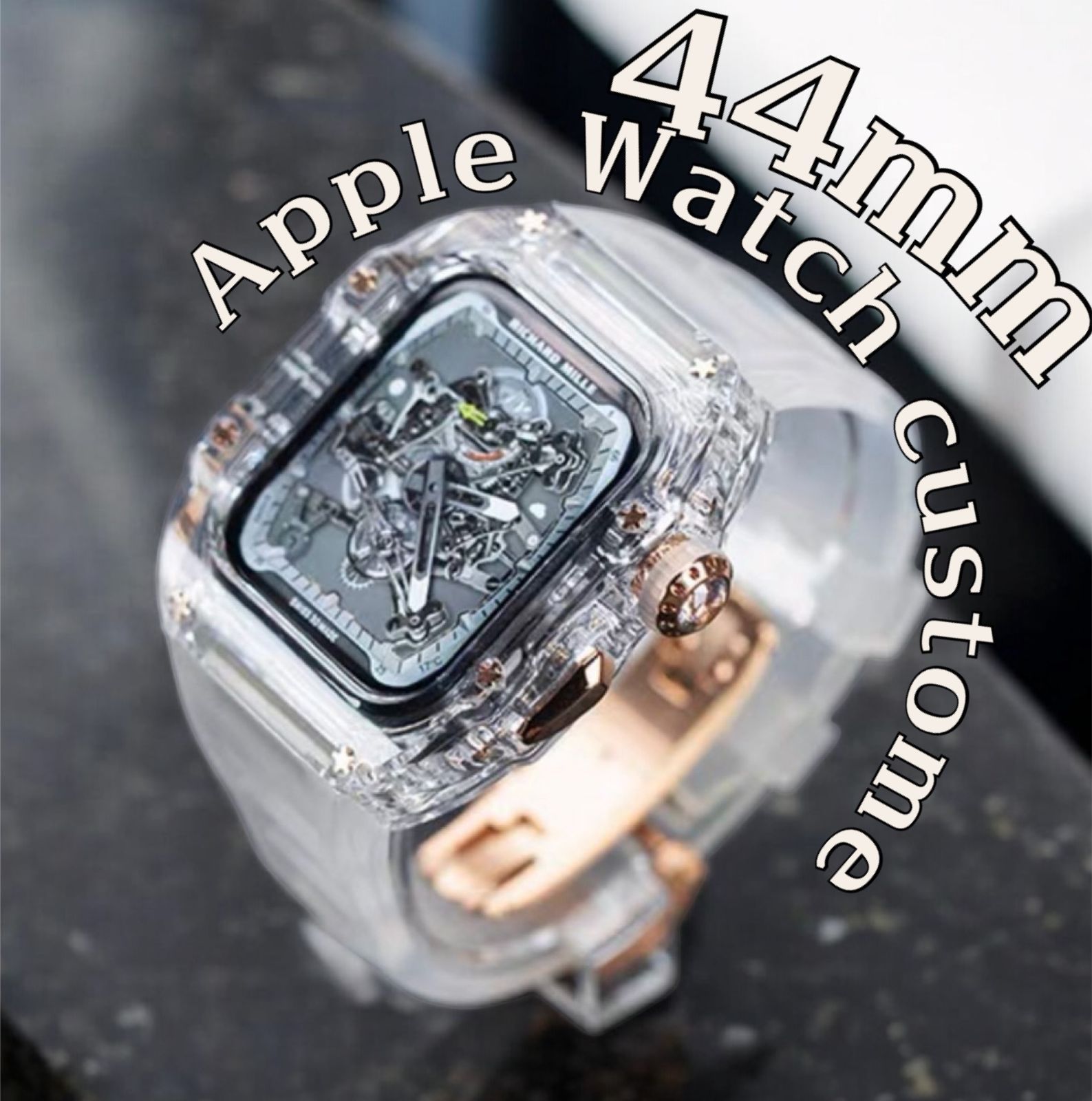 45mm 44mm対応 アップルウォッチバンド ラバーベルト - カバー Apple Watch ケース スポーツ用79