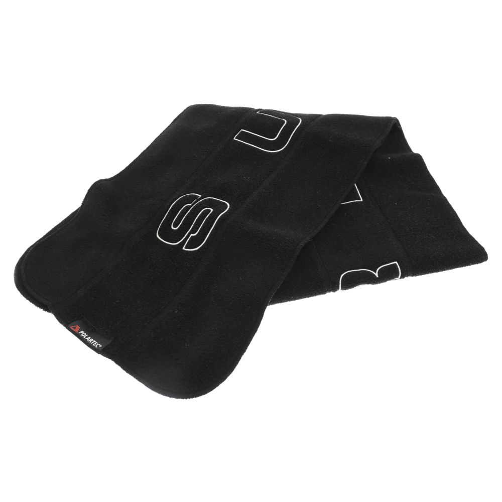 Supreme ロゴ フリースマフラー ブラック Supreme Polartec Logo Scarf