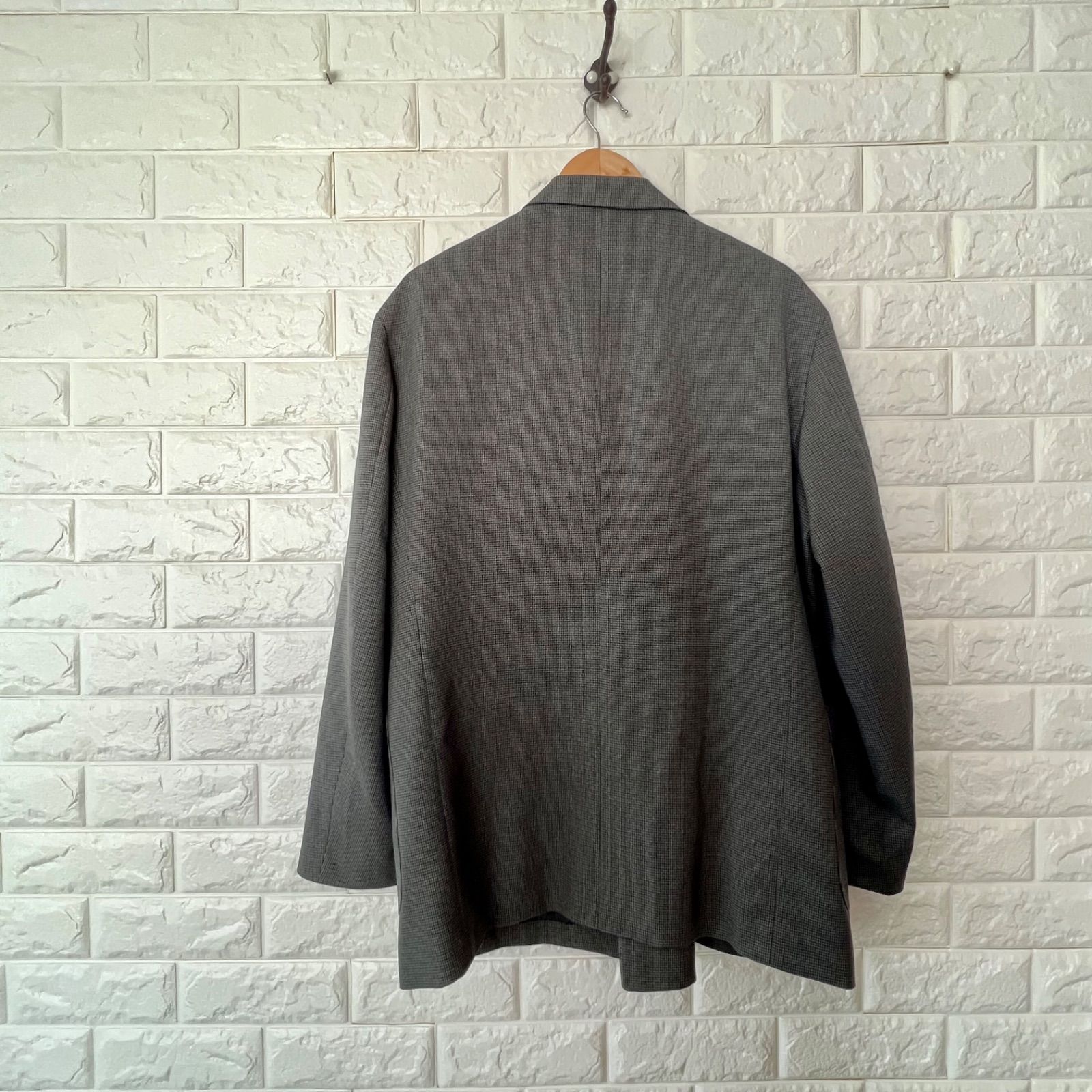 beauty&youth グレンチェックダブルジャケットセットアップXL グレー 