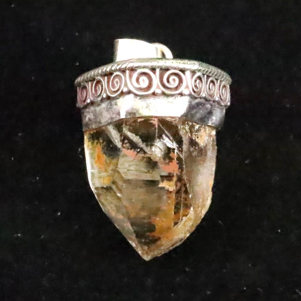 ガネーシュヒマール産水晶 ポイント原石 ペンダントトップ 15.5g 証明