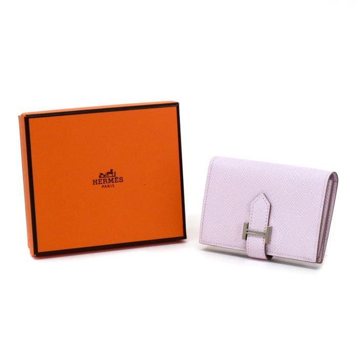 エルメス HERMES ベアンミニ B刻 モーヴベール SV金具 エプソン  