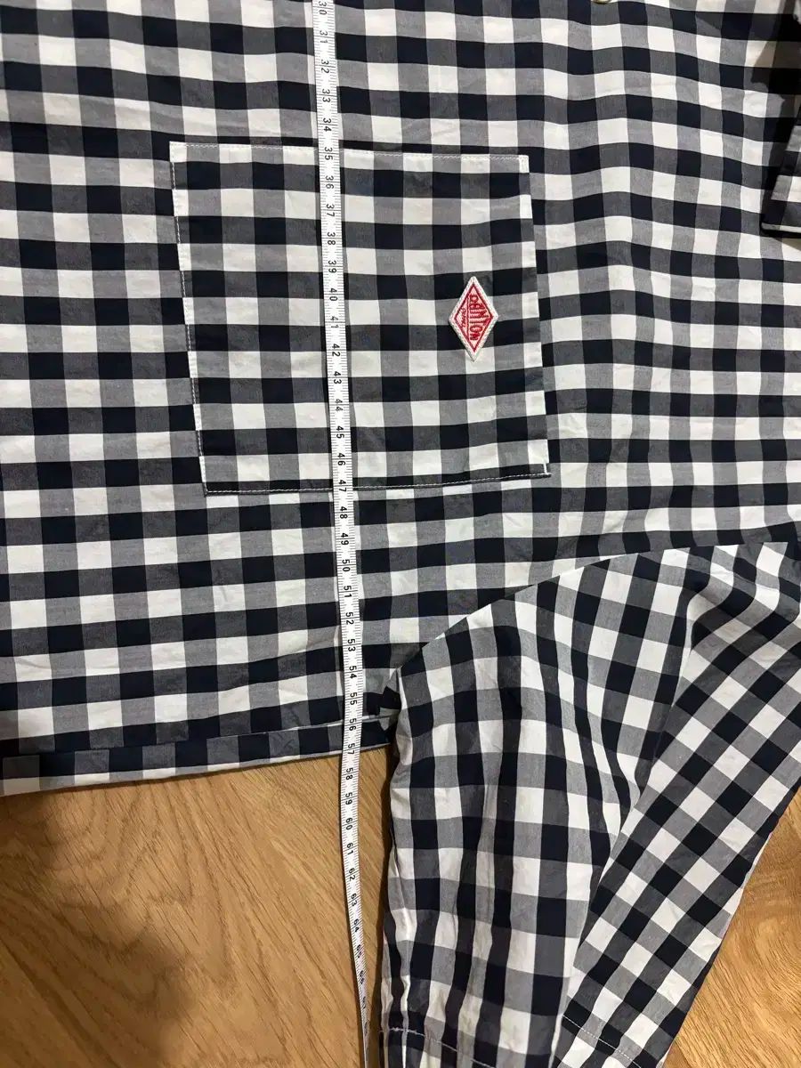 ダントン　チェックシャツ　38 DANTON [ダントン] M OXFORD ROUND COLLAR PULLOVER SHIRT