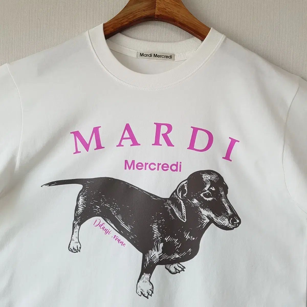 MARDI Mercredi ダックスフントTシャツとショートパンツセット 口コミ・レビュー｜【Mardi Mercredi】T-SHIRT DDANJI (Mardi