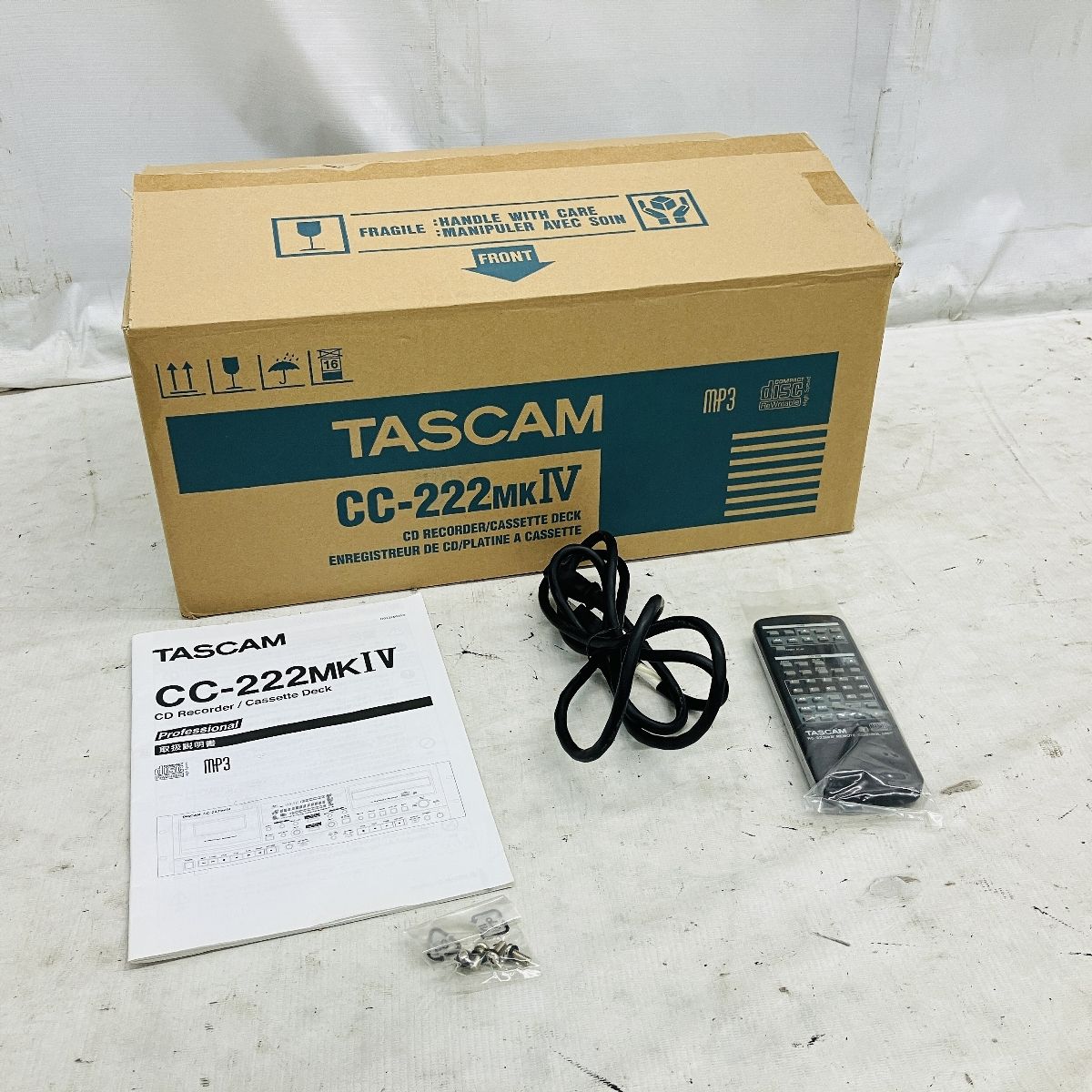 TASCAM CC-222MKIV CDレコーダー カセットデッキ 2014年製 音響機材 オーディオ タスカム C10418241