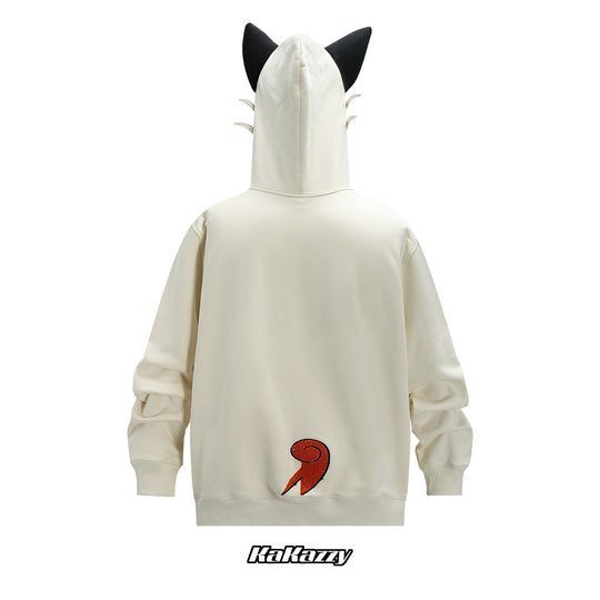 KaKazzy】ニャース ポケモン フルジップ パーカー 男女着用可