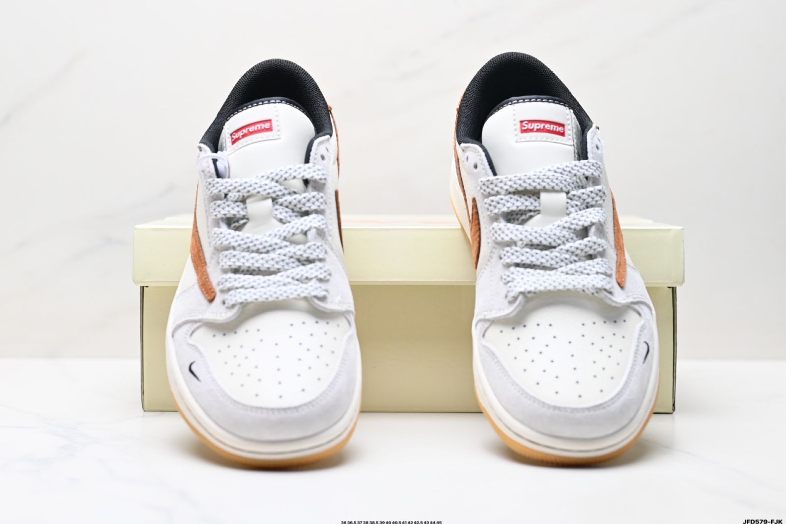  Travis Scott x Air Jordan 1 Reverse Mocha AJ TS 逆さフック コラボレーション ロートップ カルチャーバスケットボールシューズ-WTO輸入4 スニーカー 靴