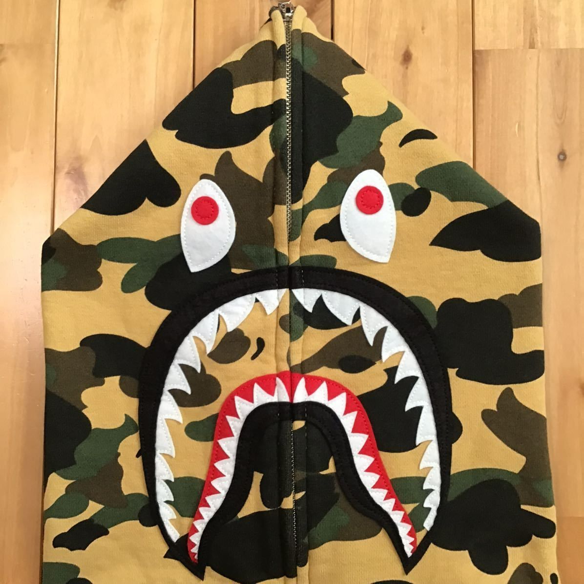 ☆3XL☆ 1st camo yellow シャーク パーカー shark full zip hoodie a
