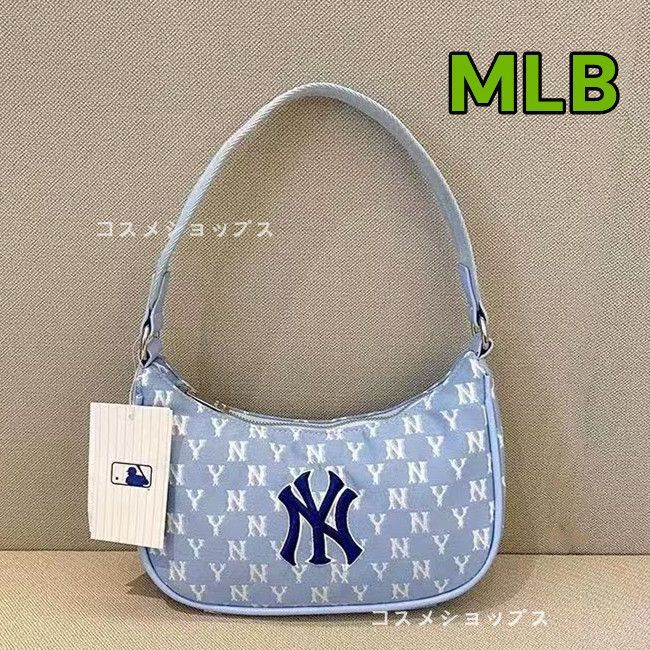 MLB Korea Classic monogram HoboBag armpit bag Tote shoulder Bag MLB NY y2k  ニューヨークヤンキース クラシック モノグラム エンボス ホーボー バッグ アームピトショルダートートバッグ - CREA WEB SHOP  |クレアウェブショップ