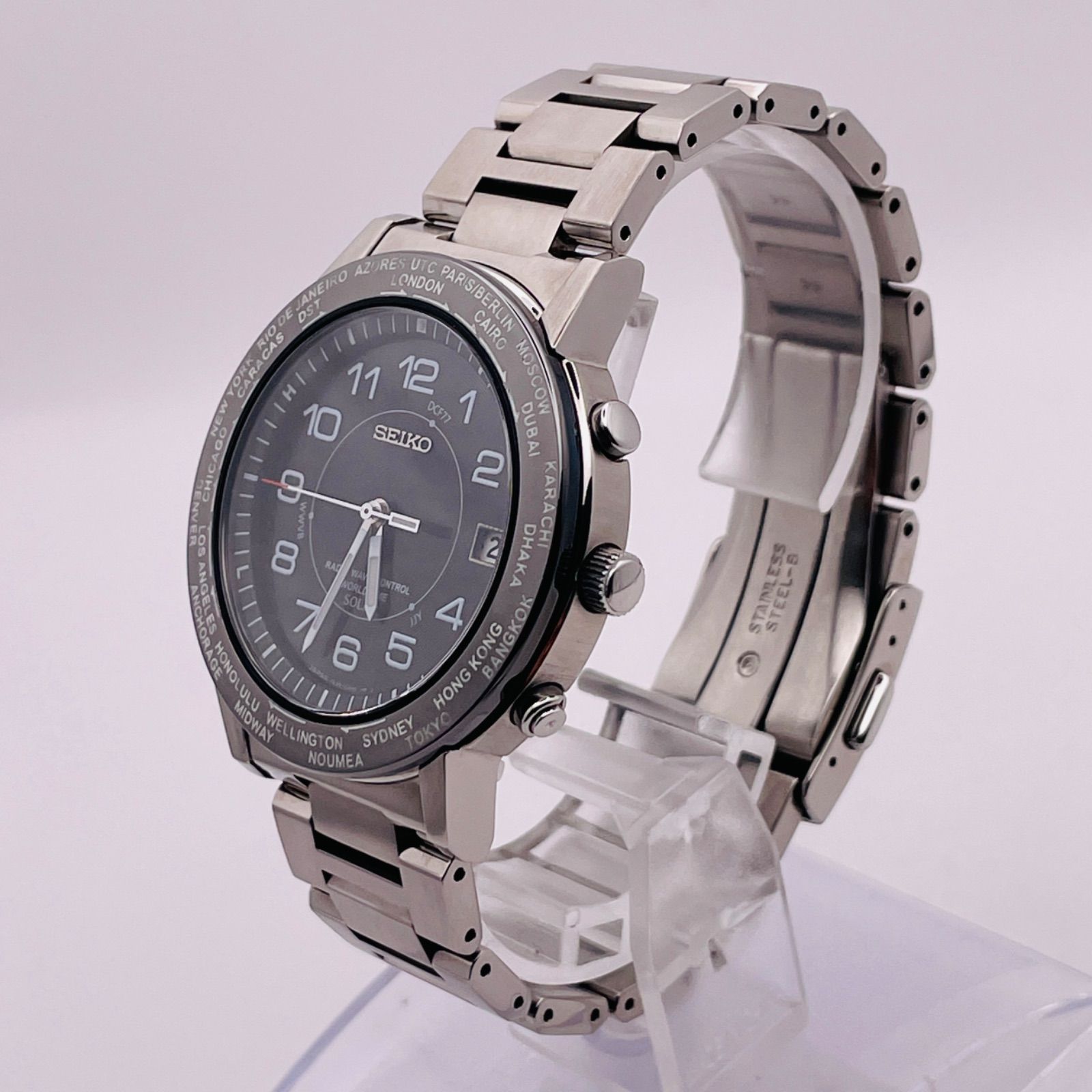 T503）希少！ 美品 正常稼動 SEIKO セイコー 電波ソーラー