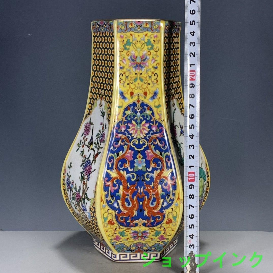 清雍正蒔金琺瑯彩花鳥花口瓶  景徳鎮 陶磁器 装飾品 現代工芸品  美術品 置物 清雍正蒔金琺瑯彩花鳥花口瓶 景徳鎮 陶磁器 装飾品 現代工芸品