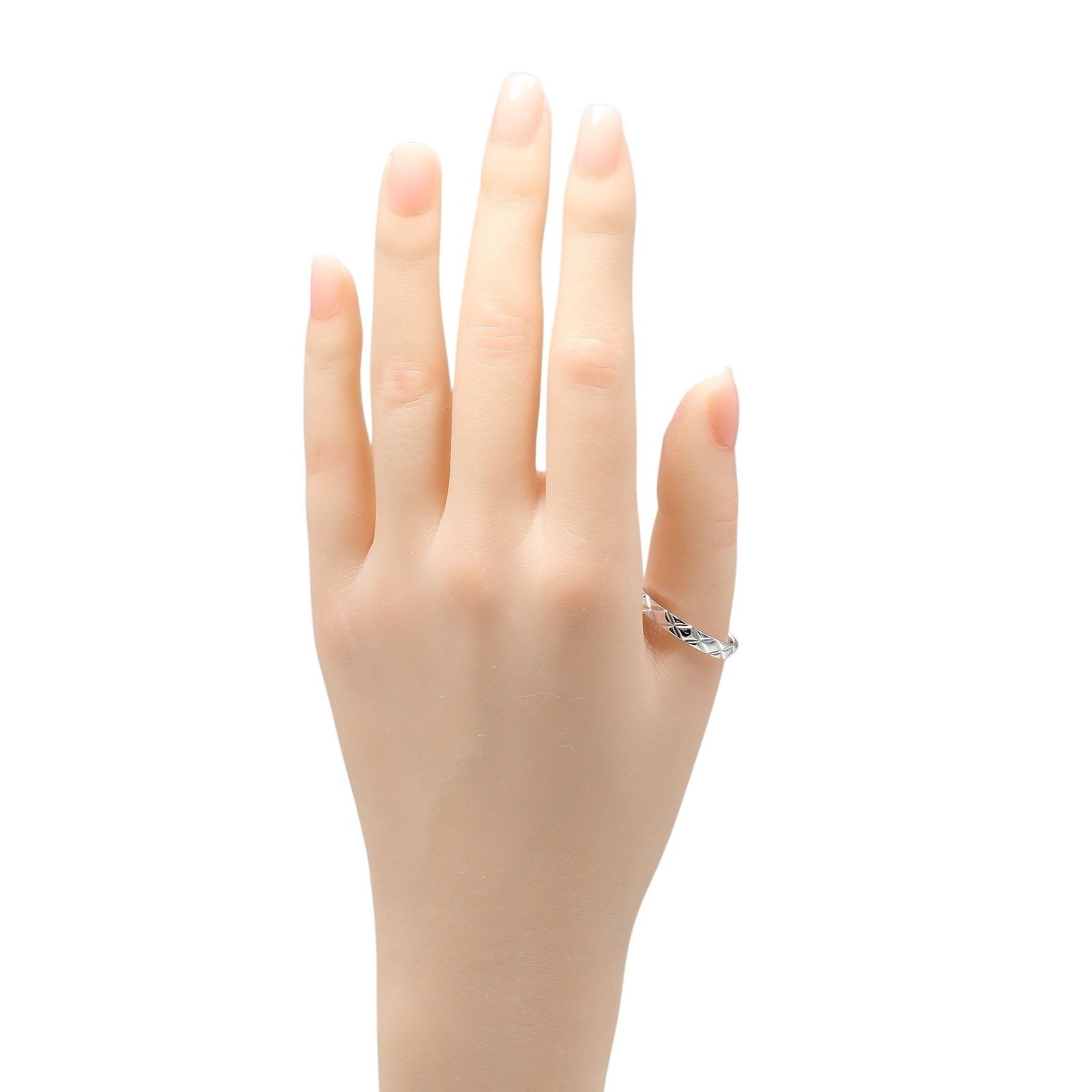 CHANEL シャネル マトラッセ K18ホワイトゴールド 24号 メンズ 4.42g リング 指輪