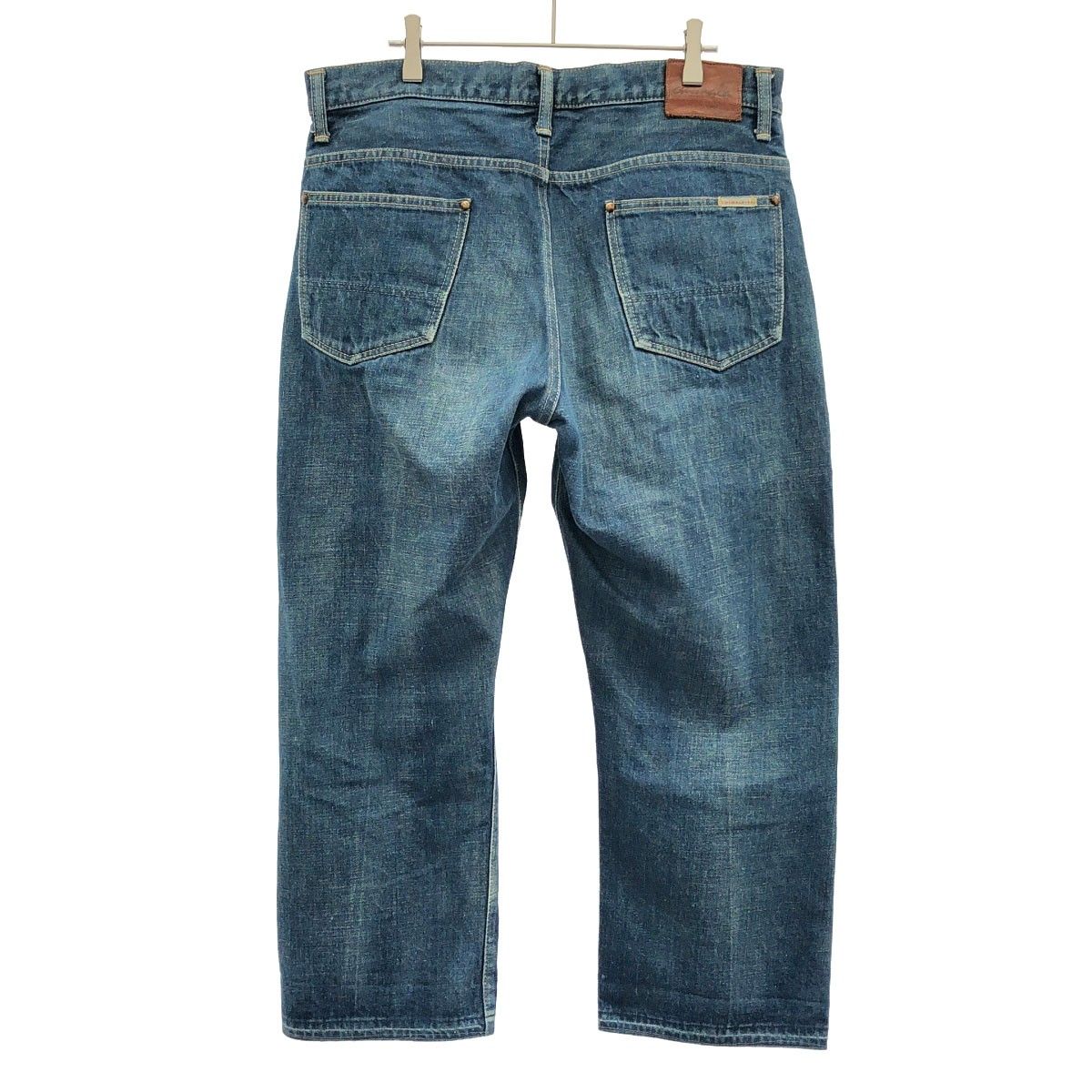 chimala チマラ 16SS 13.5OZ BROWN COTTON NEP SELVEDGE DENIM VINTAGE BAGGY CUT ヴィンテージ加工デニムパンツ CS22-WP03A インディゴ 28