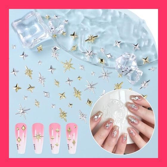 スタッフおすすめ！】LIKENNY ネイルパーツ 2本セット 星 リボン 3D